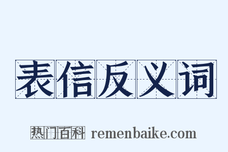 表信反义词是什么意思的图片